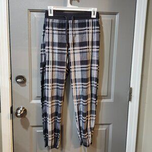 Women's Plaid Pajama Pants with Tie - Size Large